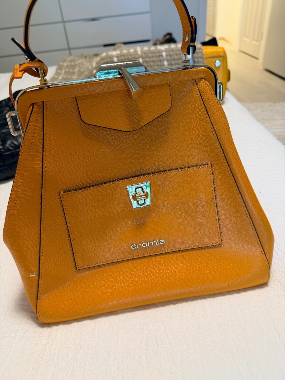 Cromia Italian Leather Top handle bag